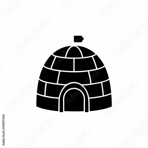 creative details Igloo Icon Vector Illustration