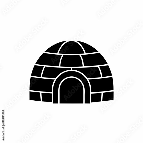 creative details Igloo Icon Vector Illustration