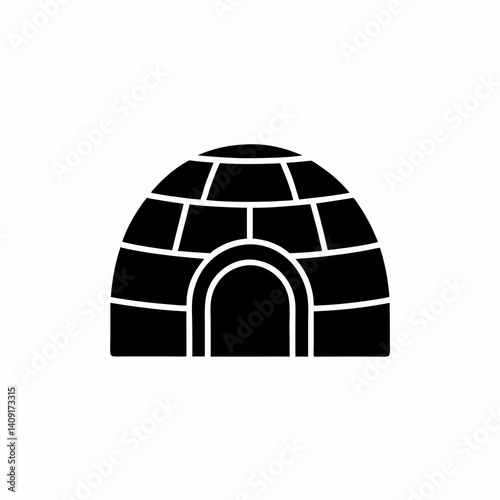 creative details Igloo Icon Vector Illustration
