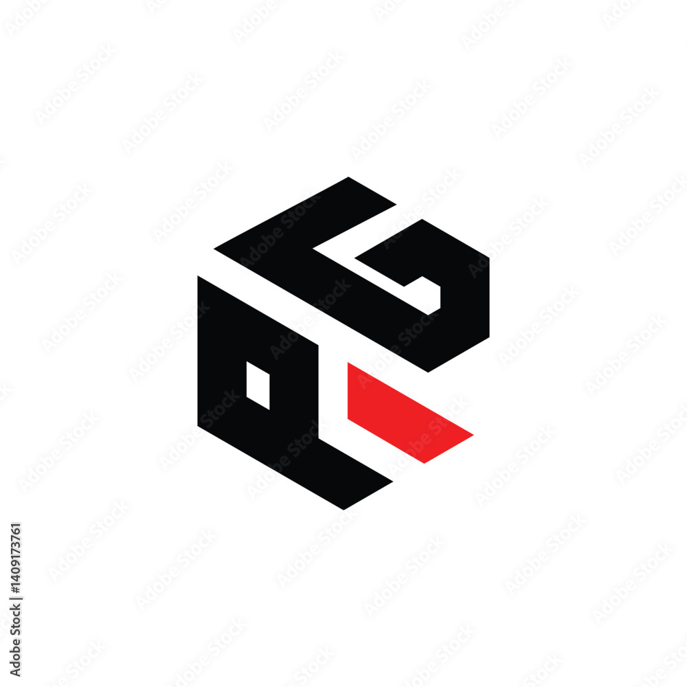 Initial PG Logo Polygon Shape Letter logo Design white background Initial PG Logo Polygon Shape Letter logo Design white background