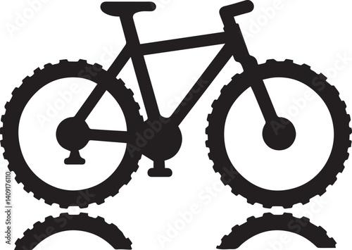 Shadowed Streets Black Bike VectorsInk Fusion Dark Bicycle Illustrations
