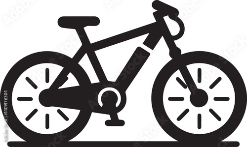 Shadowed Streets Black Bike VectorsInk Fusion Dark Bicycle Illustrations
