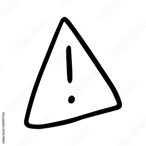 Danger hand draw icon vector. Problem illustration sign. Challenge symbol or logo.