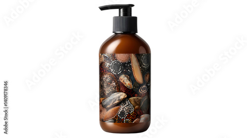 Gothic-Inspired Label Art on Sleek Black Bottle