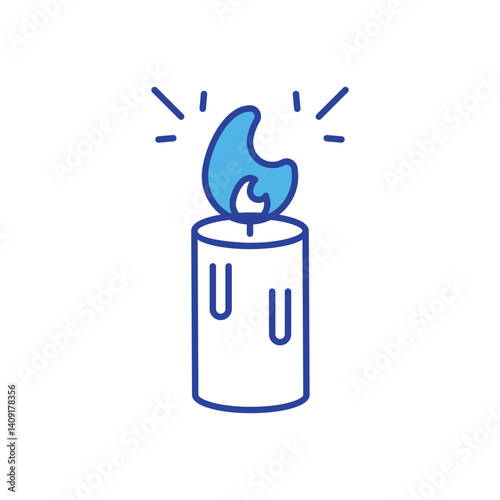 Candel icon vector stock illustration