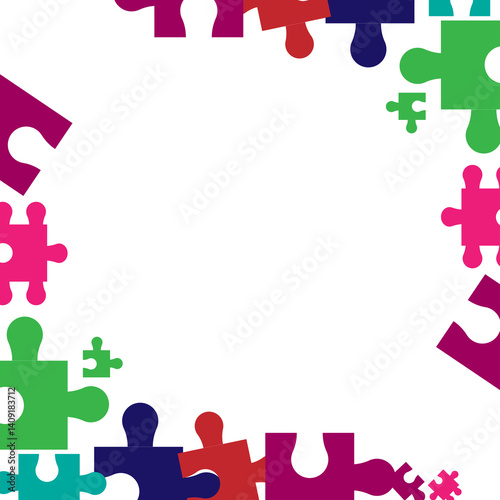 colorful puzzle frame