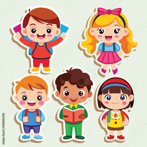 Cute Children Back to School
