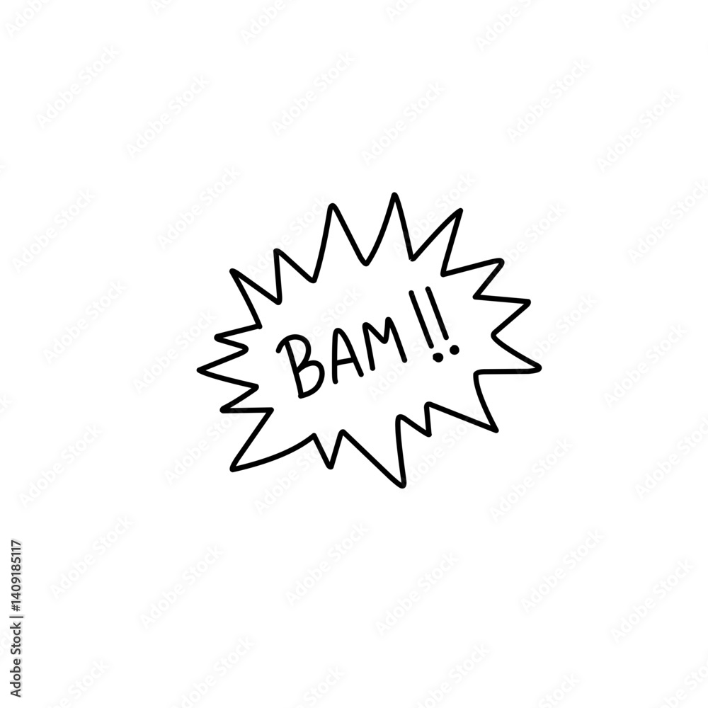 Fototapeta premium hand drawn comics boom