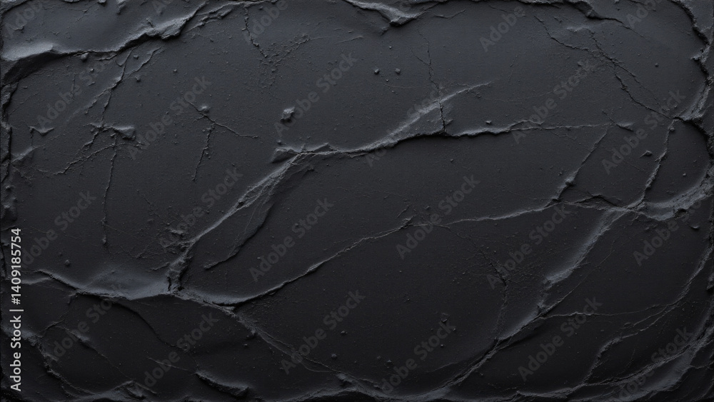 An expanse of dark material exhibiting subtle variations in tone, revealing the inherent irregularities and character of its creation.