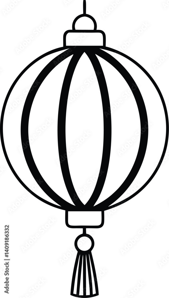 festival chinois lanterne suspendue illustration vector