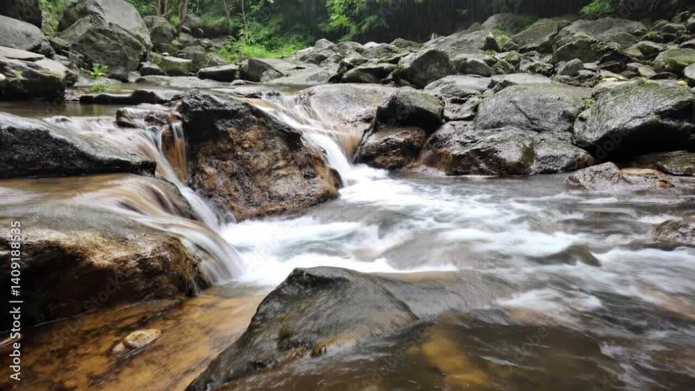 Majestic Waterfall with Mist and Rocks in 4K
Majestic Waterfall with Mist and Rocks in 4K
