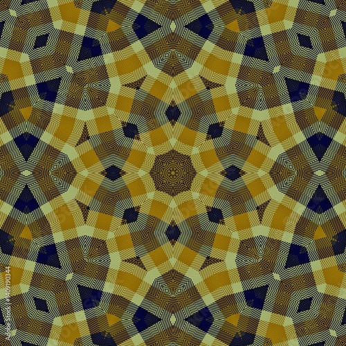 Tartan fabric pattern. Mixed plaid, checkered, gingham texture for tablecloth, picnic, bedsheet, curtain, skirt, gift tag etc printing