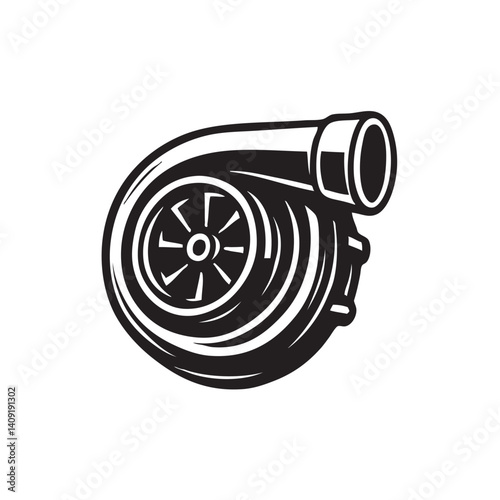 vector illustration of a diesel turbo