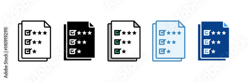 Priority List  Icon Set Multiple Style Collection