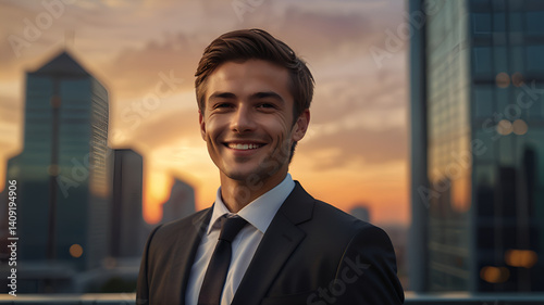 portrait of a handsome young businessman