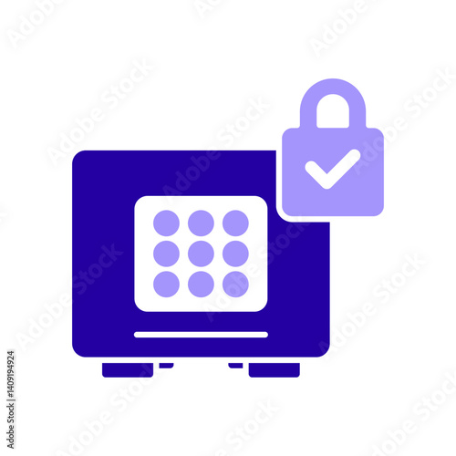 Icon a safe, isolated against a clean background.