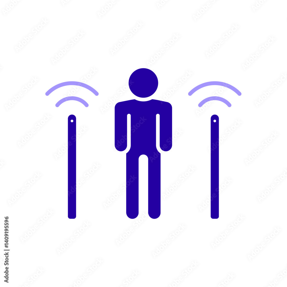 Icon a detector, isolated against a clean background. Icon a detector, isolated against a clean background.