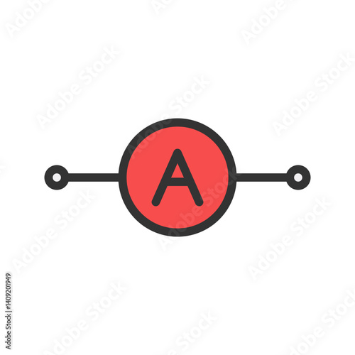 Ammeter icon vector image. Suitable for mobile apps, web apps and print media.