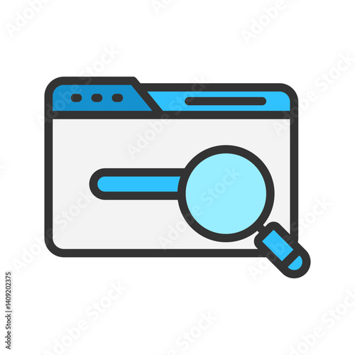 Browse icon vector image. Suitable for mobile apps, web apps and print media.