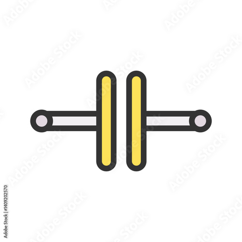 Capacitor icon vector image. Suitable for mobile apps, web apps and print media.