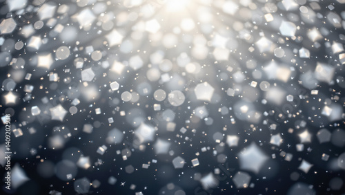 A hazy expanse filled with shimmering, soft focus elements. The silver and white lights appear to dance and intertwine, creating a mesmerizing and ethereal backdrop