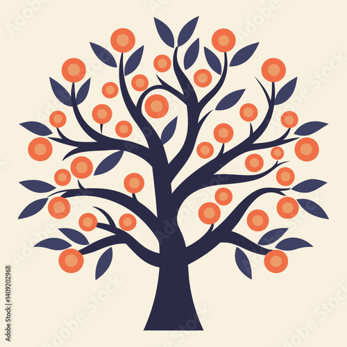 plum tree vector 63.eps, plum tree vector 
