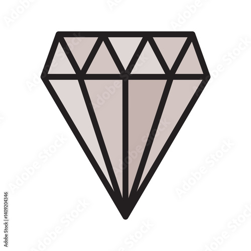 Diamond icon vector image. Suitable for mobile apps, web apps and print media.