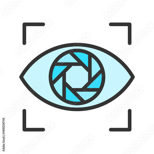 Eye icon vector image. Suitable for mobile apps, web apps and print media.