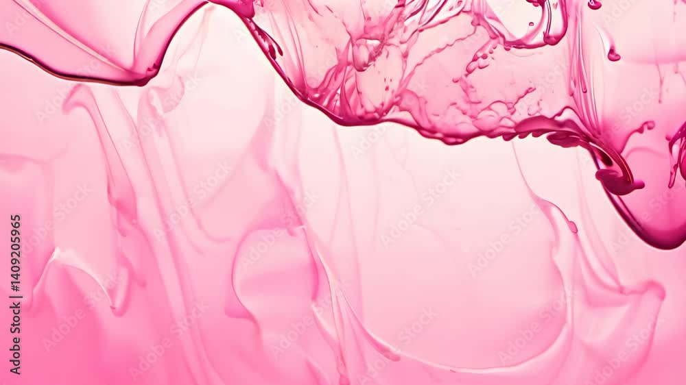 Soft Pink Texture and Flowing Splash Wallpaper Illustration