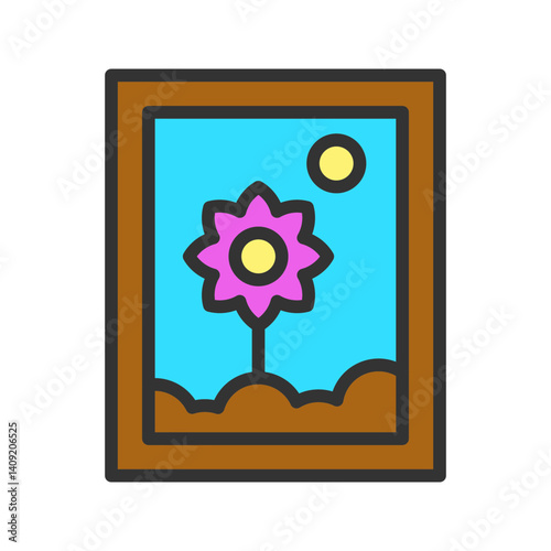 Flower icon vector image. Suitable for mobile apps, web apps and print media.