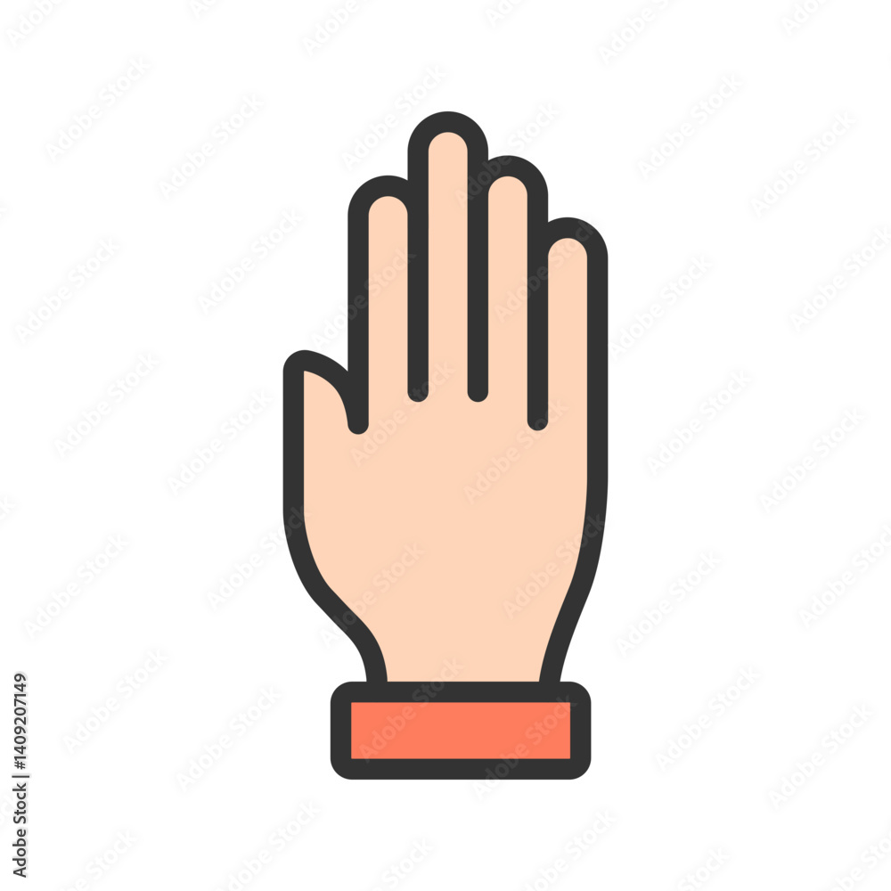 Obraz premium Hand icon vector image. Suitable for mobile apps, web apps and print media.