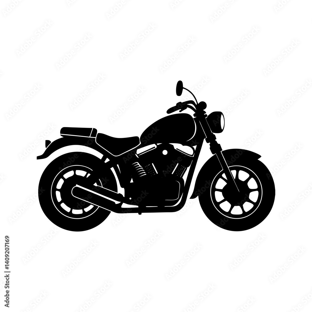 Obraz premium Motorcycle Silhouette vector illustration