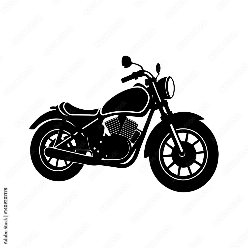 Fototapeta premium Motorcycle Silhouette vector illustration