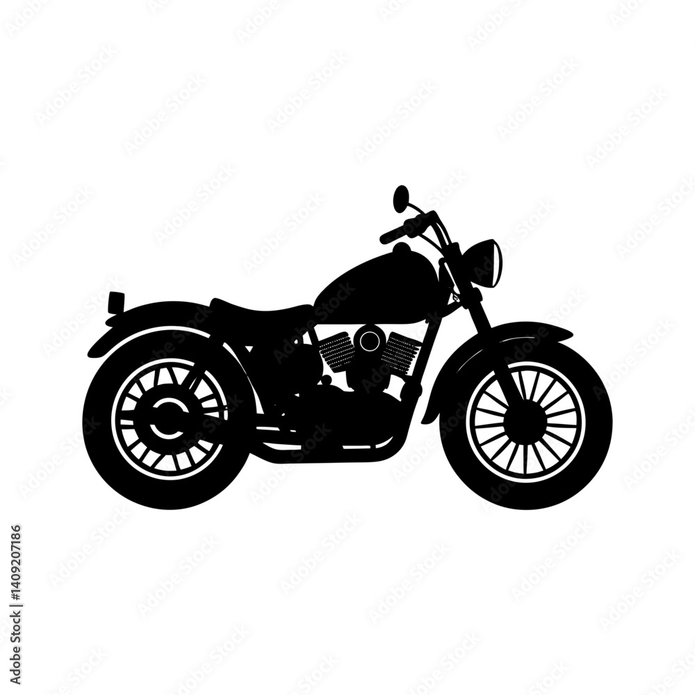 Fototapeta premium Motorcycle Silhouette vector illustration