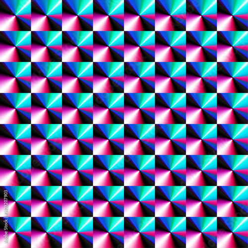 Seamless background created by gradient object like hologram style