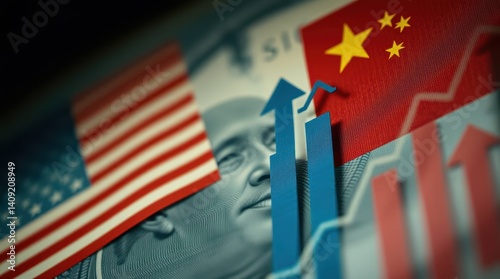 US-China economic relations depicted on currency.