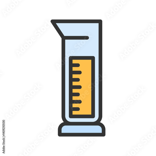 Measuring Cylinder icon vector image. Suitable for mobile apps, web apps and print media.