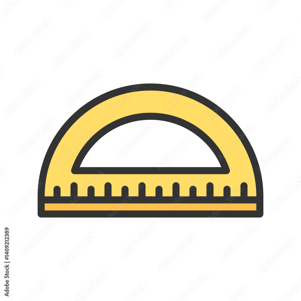 Protractor icon vector image. Suitable for mobile apps, web apps and print media. Protractor icon vector image. Suitable for mobile apps, web apps and print media.
