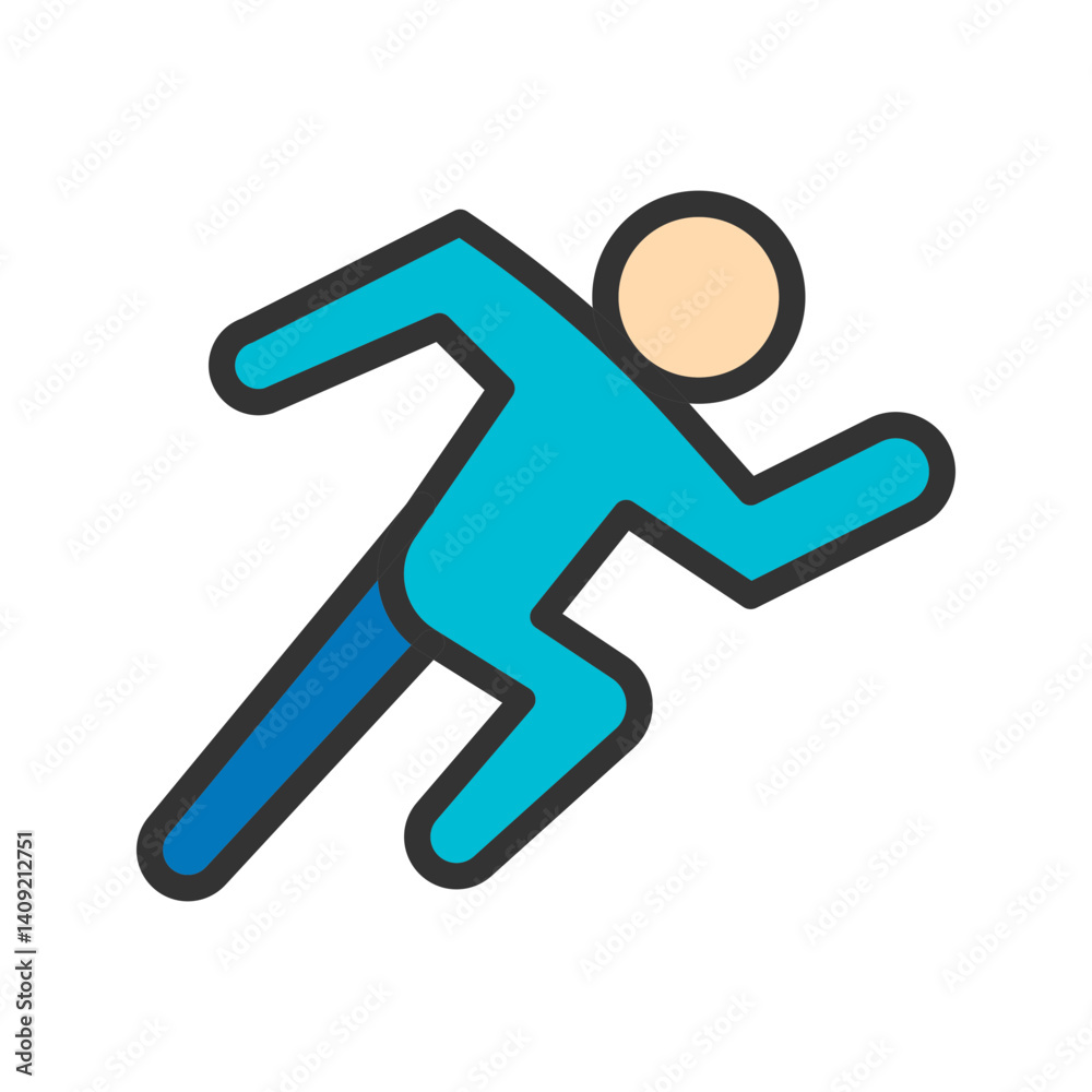 Running icon vector image. Suitable for mobile apps, web apps and print media. Running icon vector image. Suitable for mobile apps, web apps and print media.
