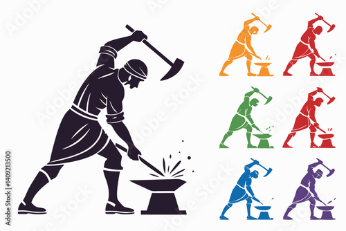 A miner emerging from underground with a pickaxe on shoulder, dirt-covered, but proud — a silhouette with high emotional depth