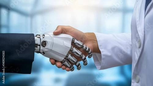 Robot and Human Handshake in Healthcare