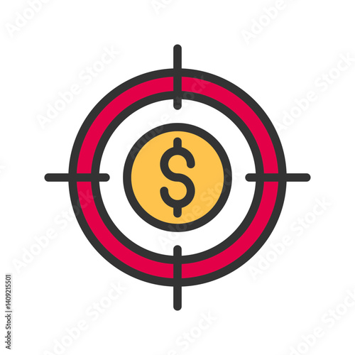 Target Marketing I icon vector image. Suitable for mobile apps, web apps and print media.