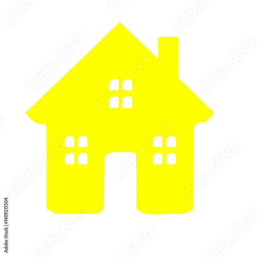 yellow house icon