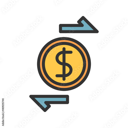 Transaction icon vector image. Suitable for mobile apps, web apps and print media.
