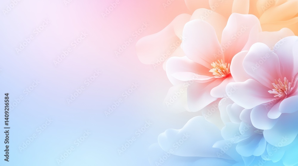 A mesmerizing floral textured background with delicate petals and soft, muted tones, creating a serene, beautiful atmosphere perfect for spring-themed designs.