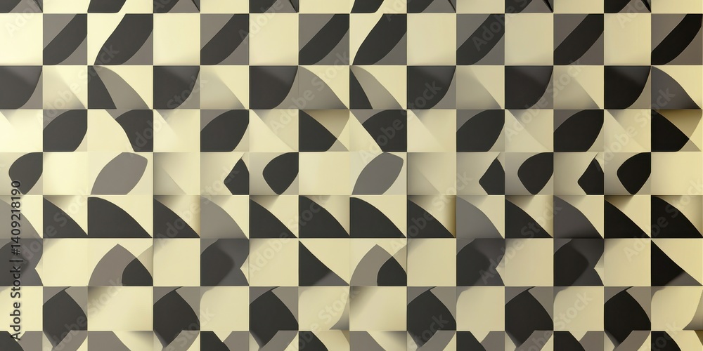 Abstract checkerboard pattern background, neatly woven, smooth, soft and charming, top view.