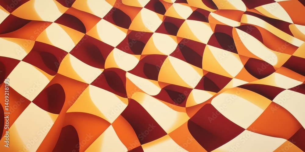 Abstract checkerboard pattern background, neatly woven, smooth, soft and charming, top view.