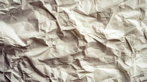 A close-up of a textured, crumpled paper surface with visible creases and folds, offering a distressed and organic feel for design projects.