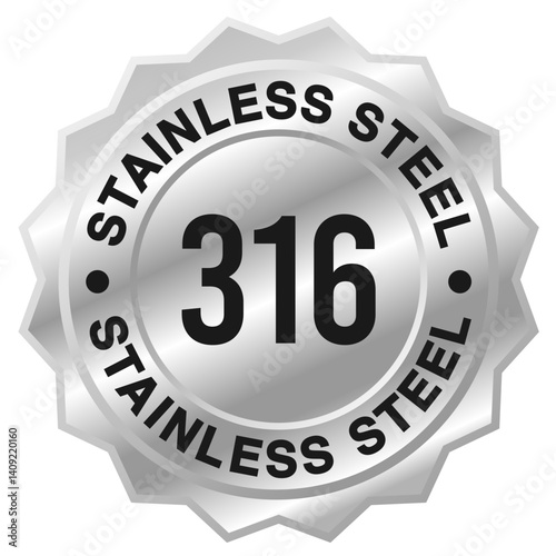 Stainless steel 316 badge template. Suitable for product label and information circular metalic stamp	
