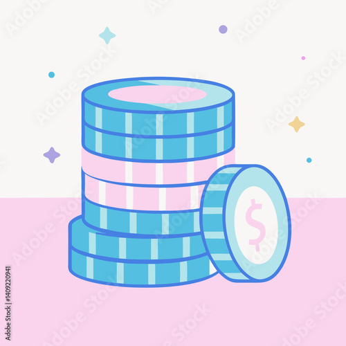 Stack of coins, business